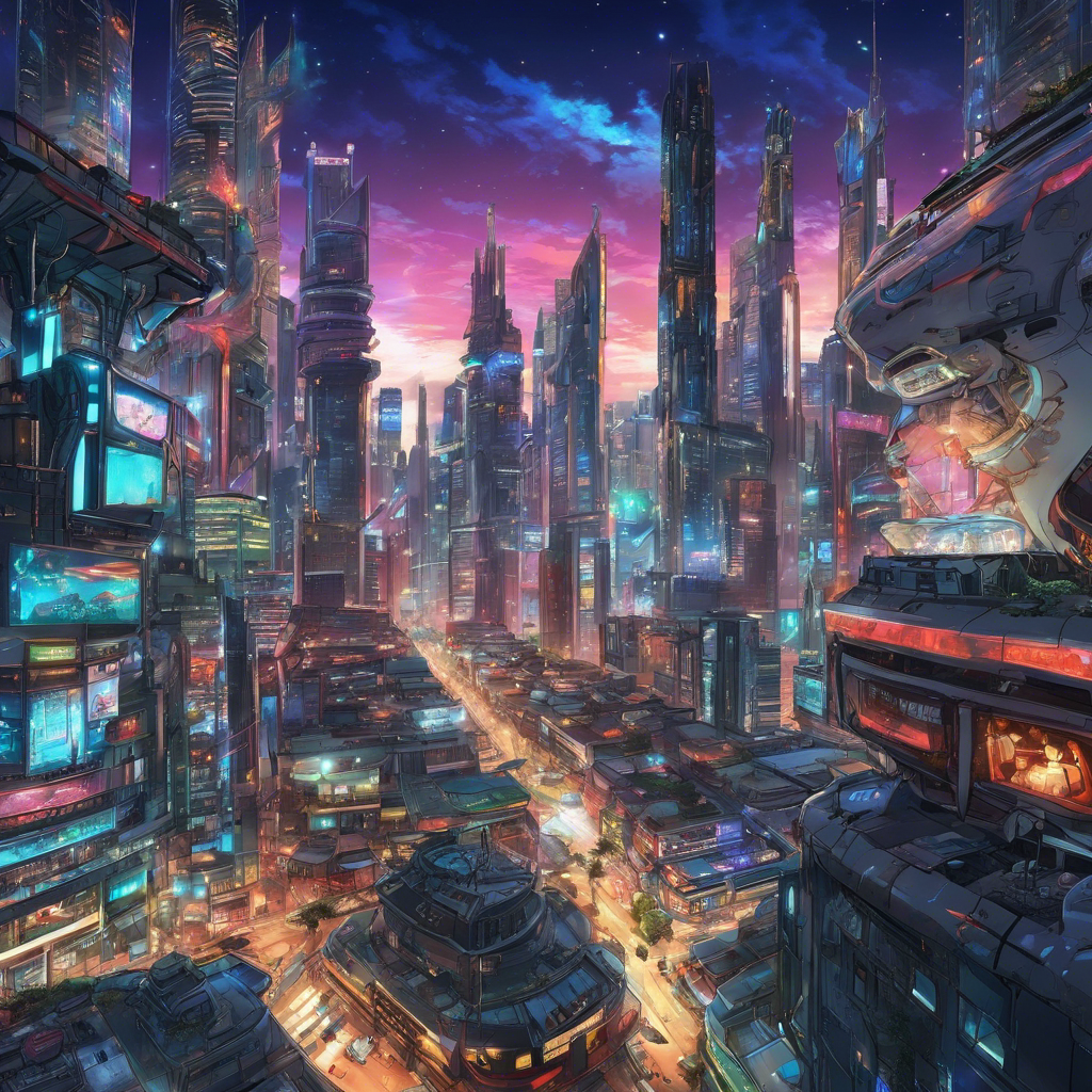 futuristic cityscape https://apps.apple.com/us/app/ai-anime-manga/id6474078005